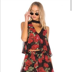 SMYM Casey Collar Budding Rosemance Tank